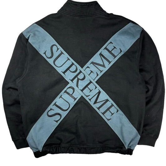 Supreme cross half zip pullover sweatshirt (XL)