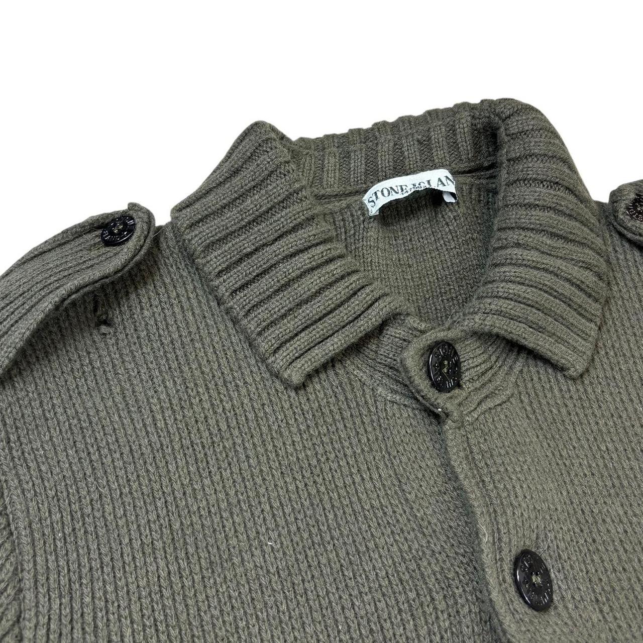 Stone island wool chunky knit heavyweight multipocket cardigan (XXXL)