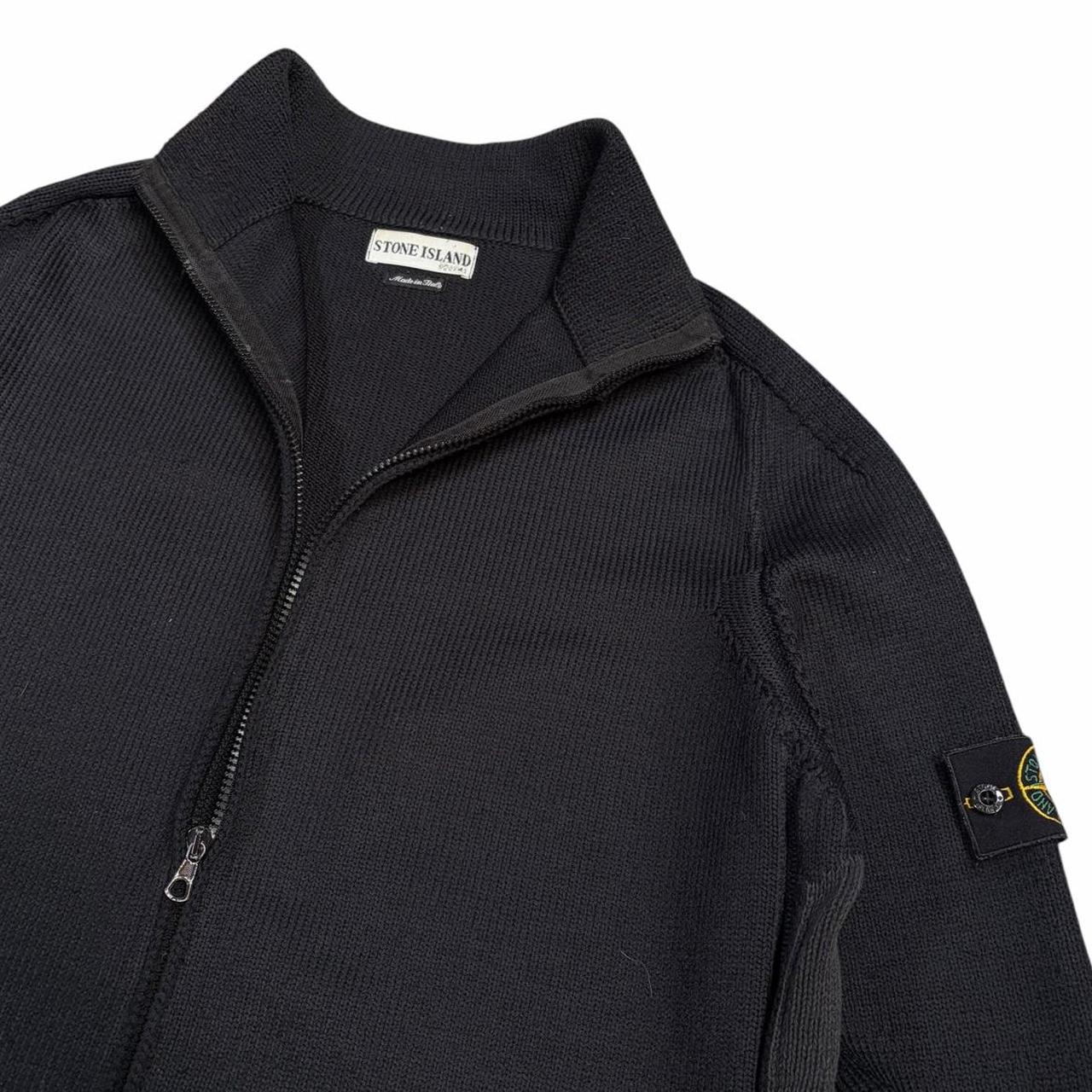 Stone island SS 2003 zip up knitted sweatshirt (XXL)