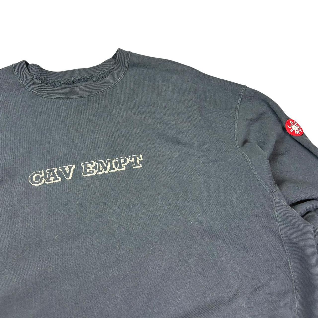Cav empt embroidered spellout pullover sweatshirt (L)