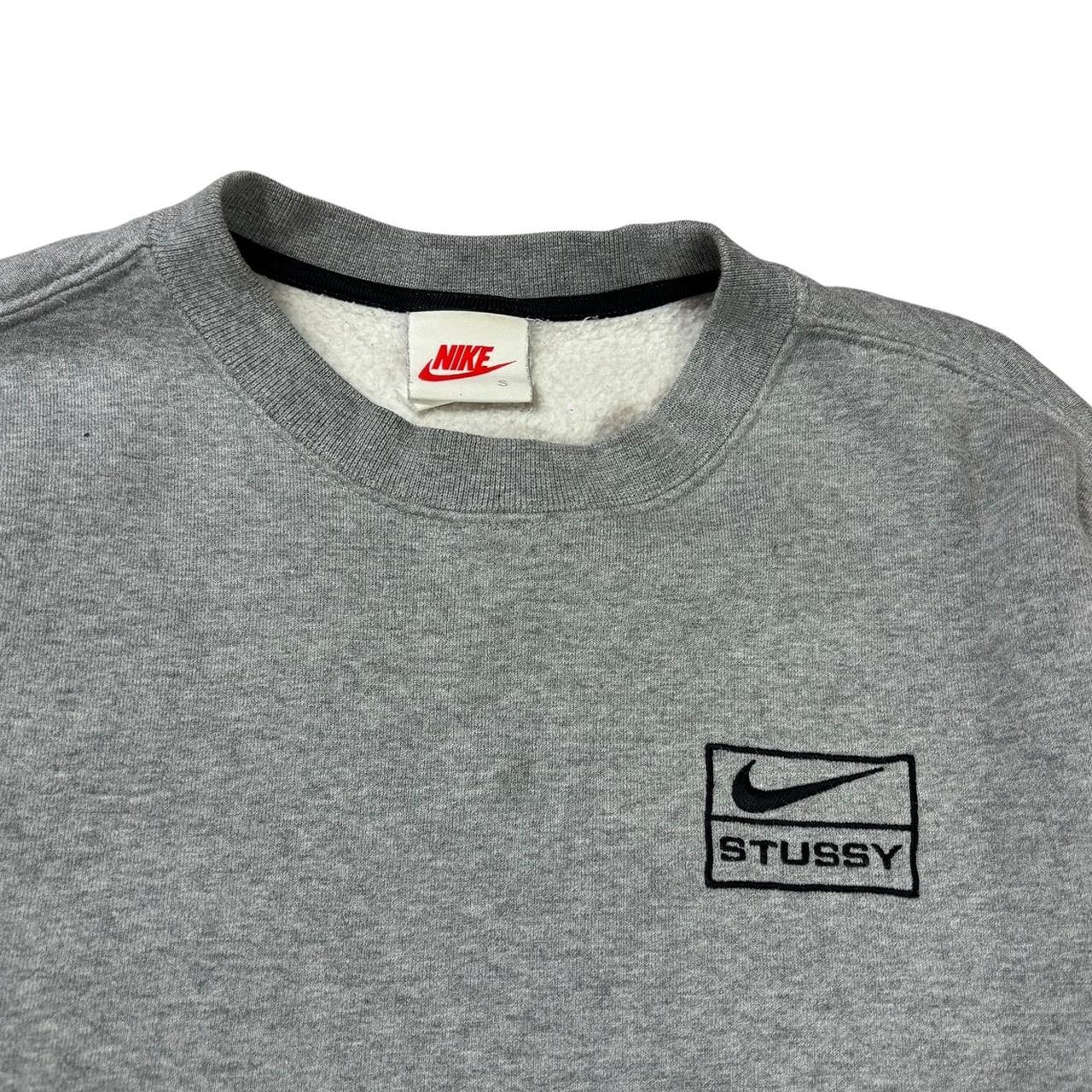 Nike x stussy grey pullover sweatshirt (S)