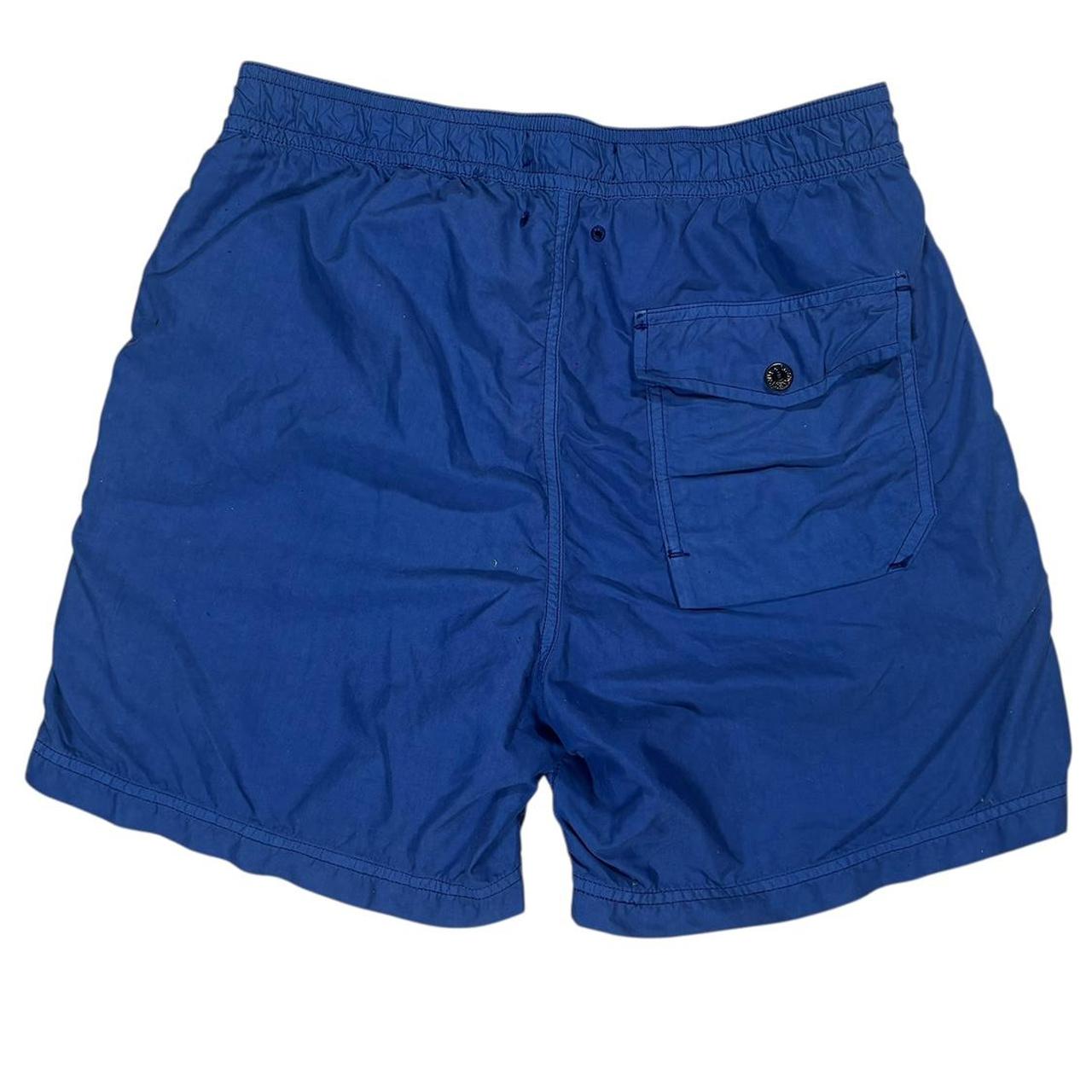 Stone island blue nylon metal swim shorts (S)