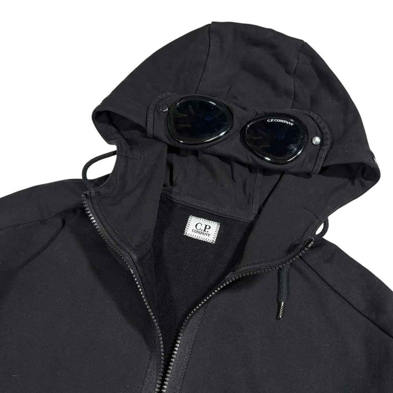 CP Company black full zip goggle hoodie (M)