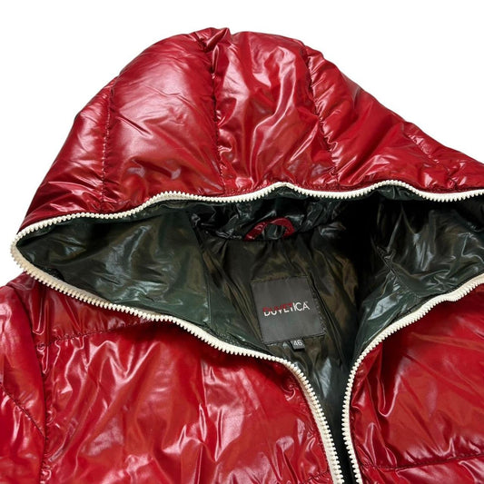 Duvetica full zip red down puffer jacket (S)