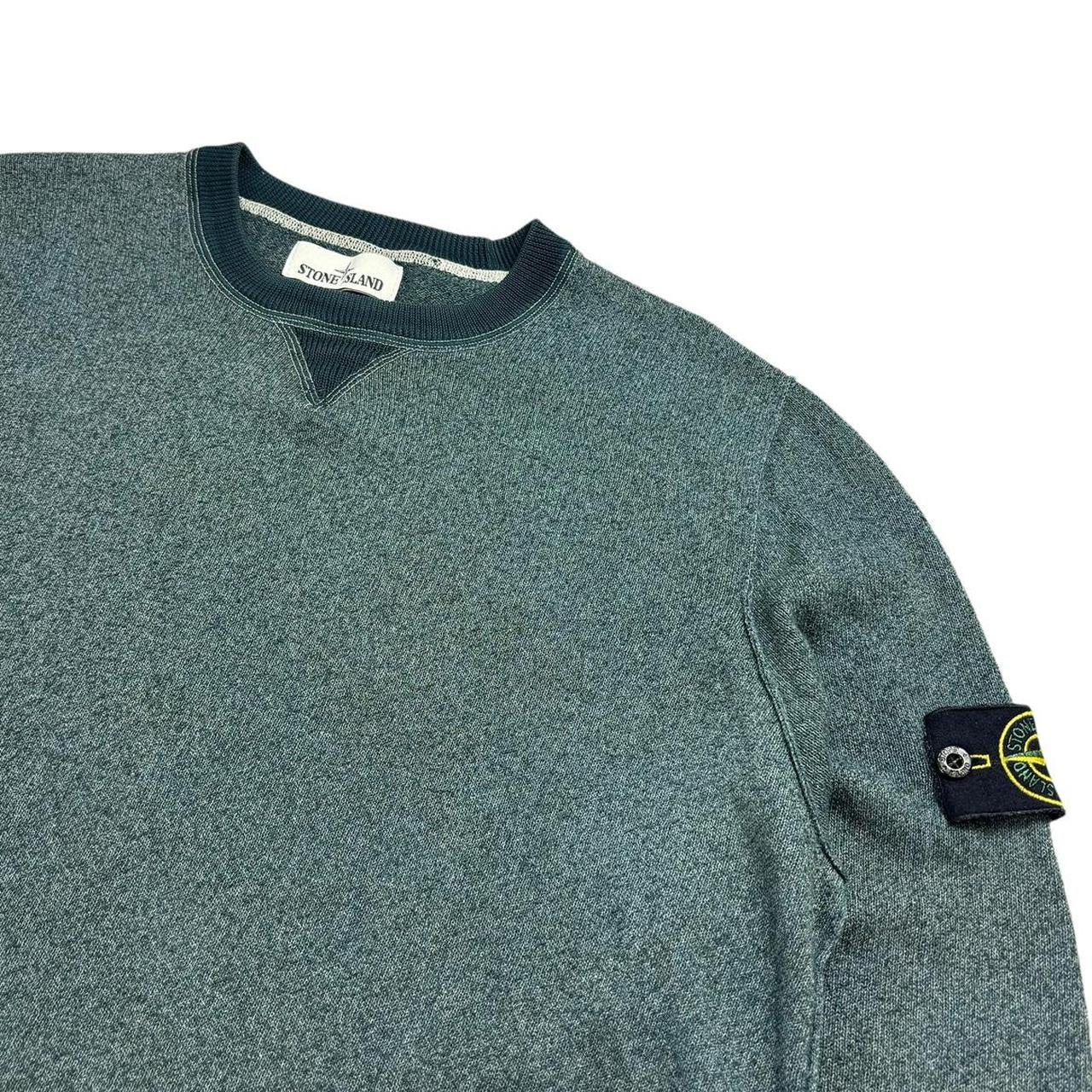 Stone island grey knitted pullover sweatshirt