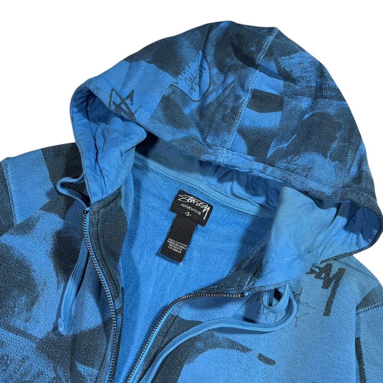 Stussy graphic zip up hoodie (S)