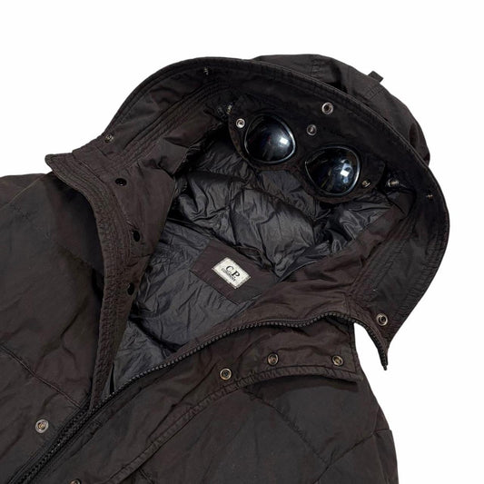 CP Company 50 Fili Component Dyeing black down goggle jacket (S)