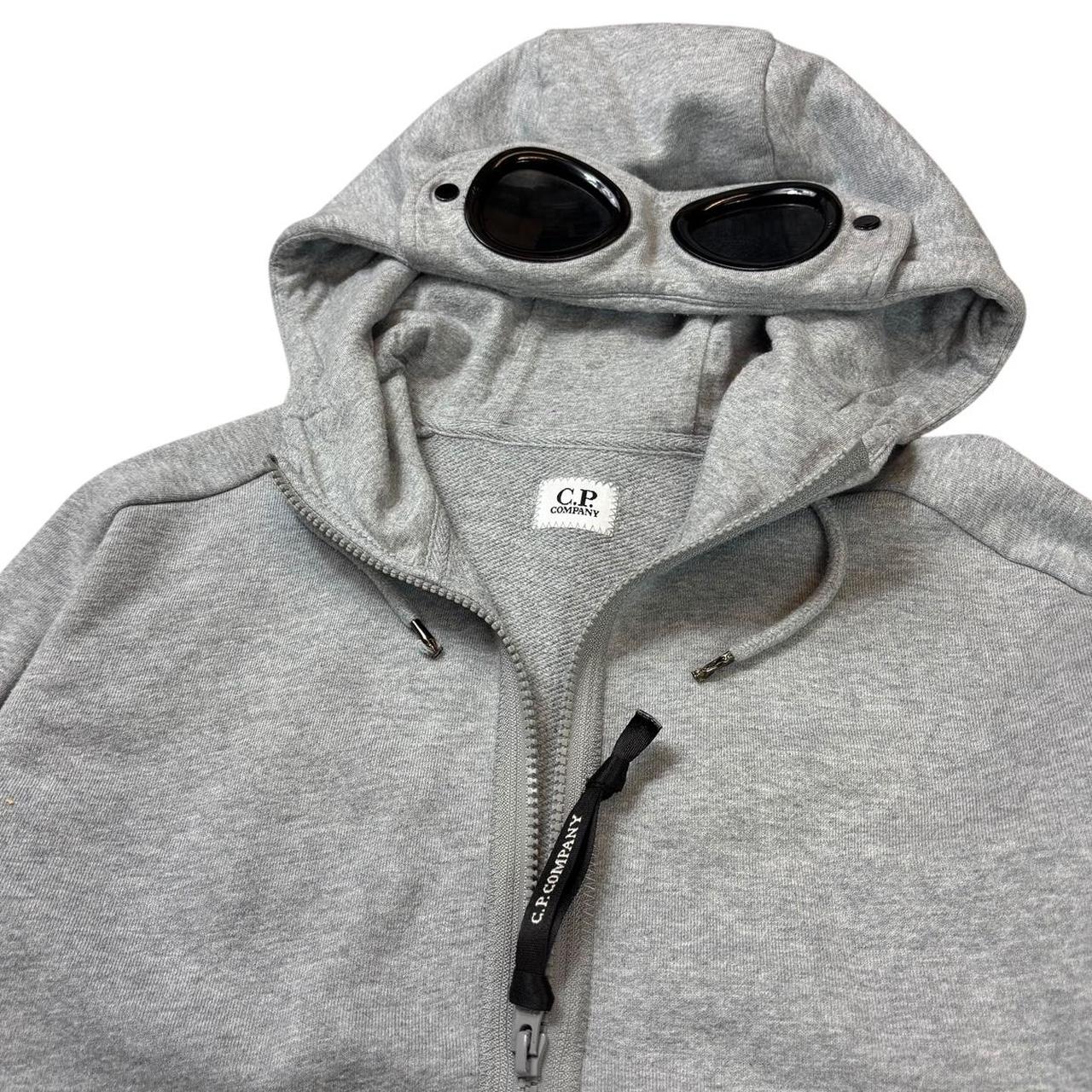 CP company grey zip up goggle hoodie (XS)