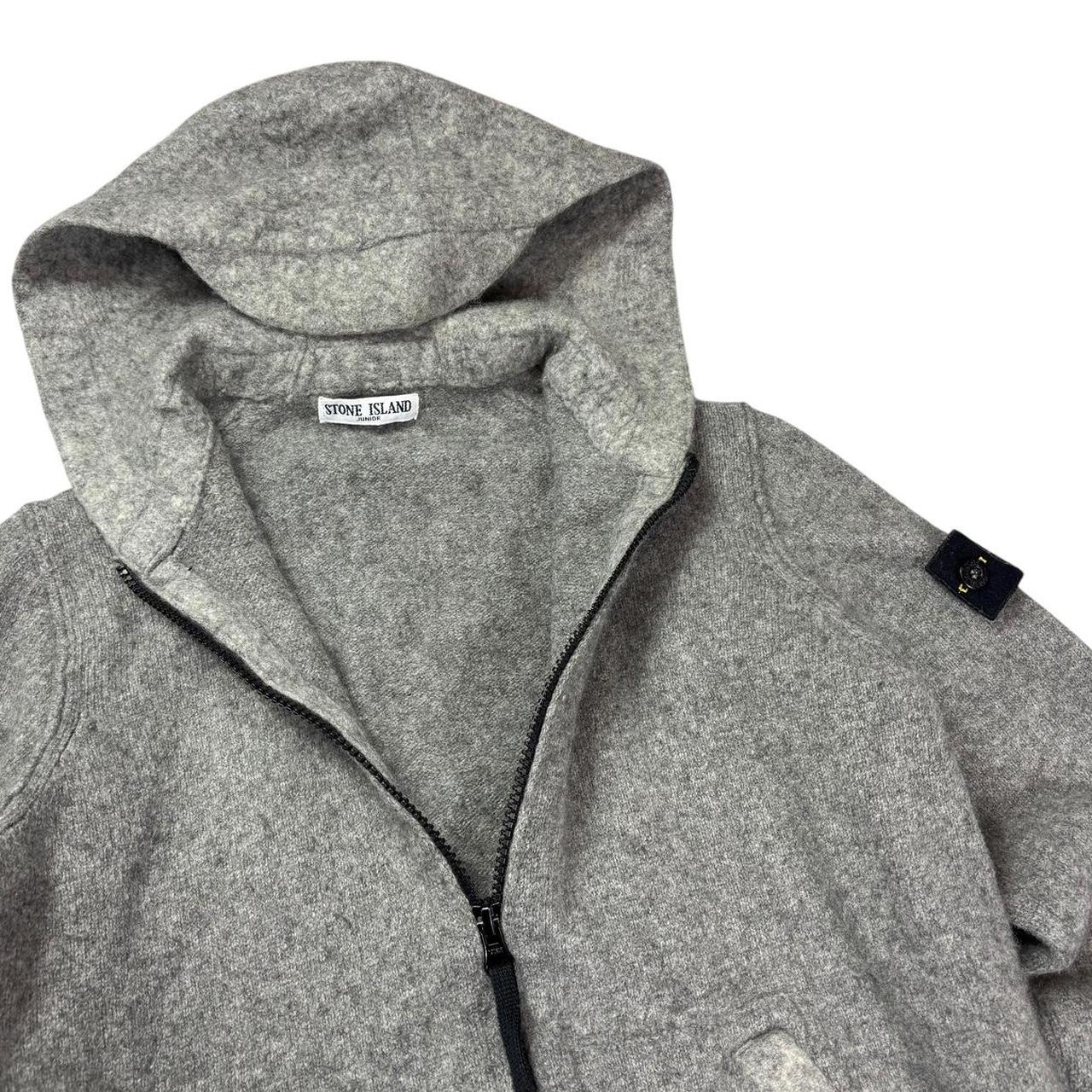 Stone island grey knitted zip up hoodie (WS)