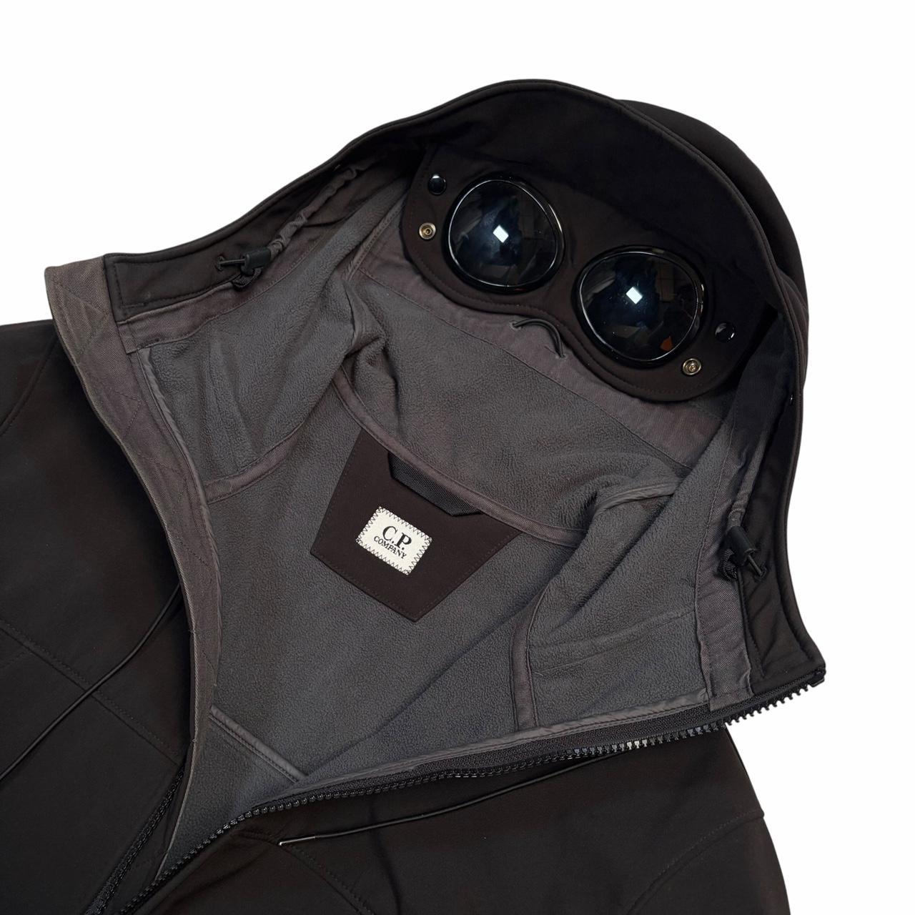 CP Company black soft shell goggle jacket (S)