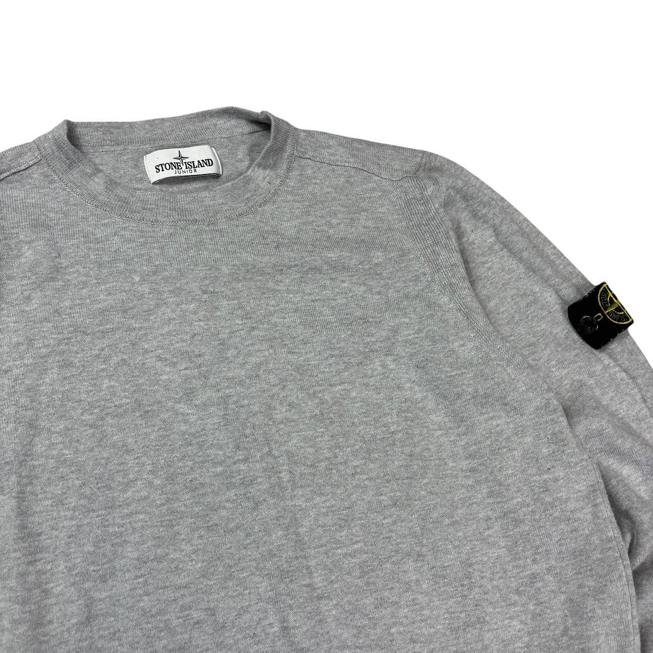 Stone island grey knit pullover sweatshirt (XS)