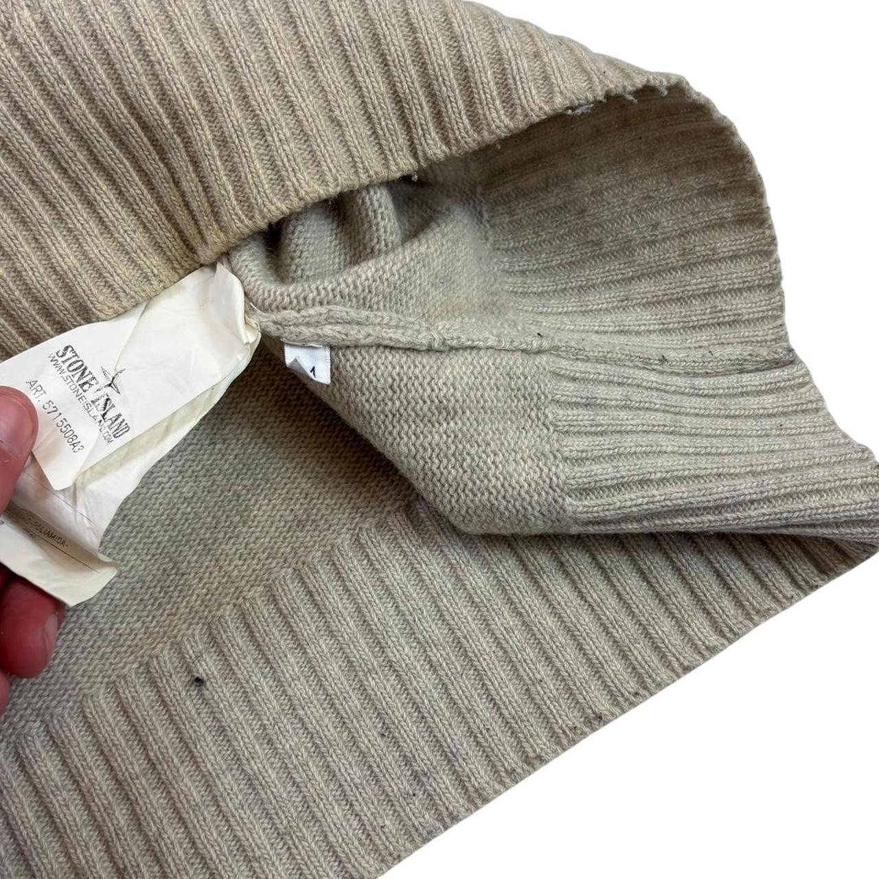 Stone island wool knitted quarter zip sweatshirt (M)