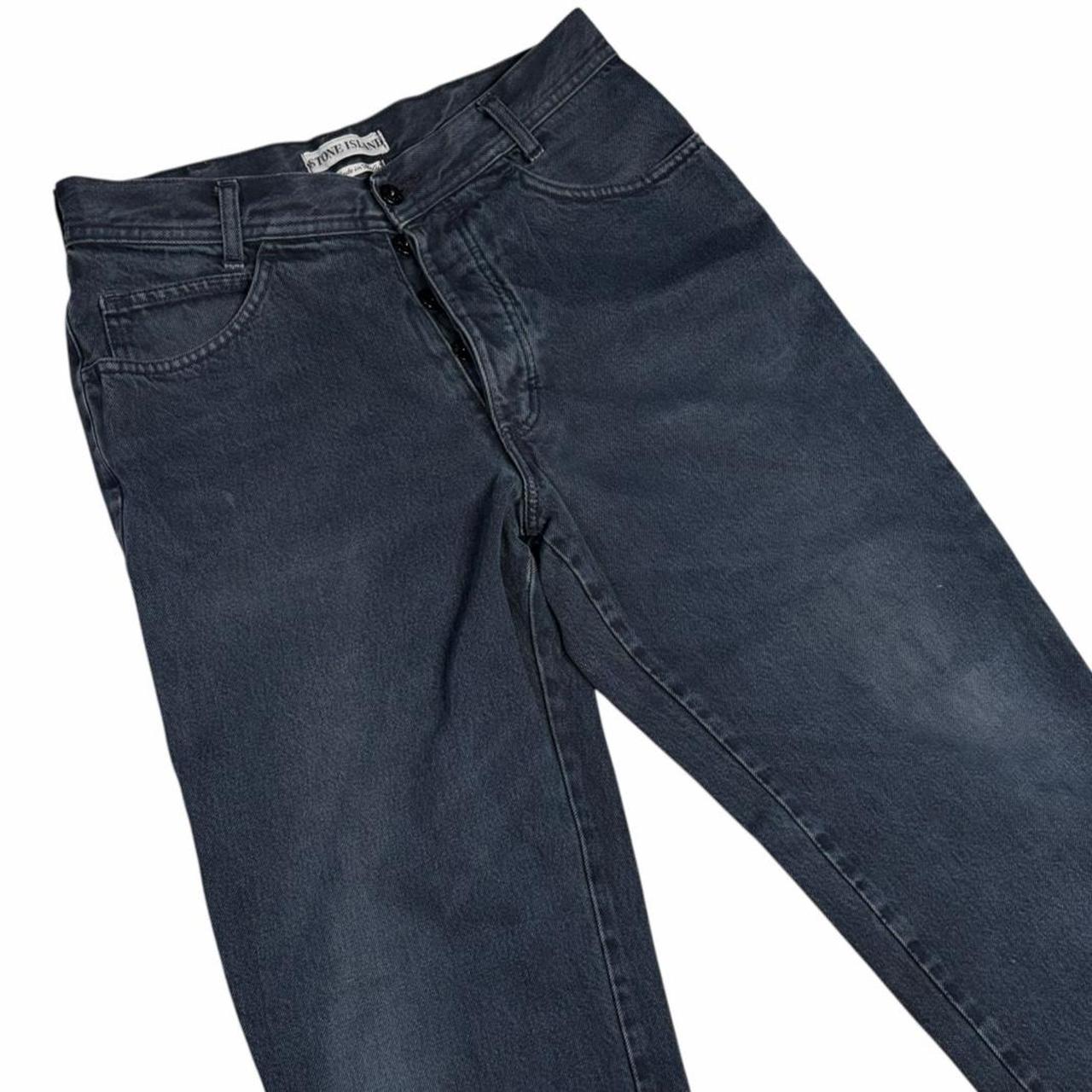 Stone island AW 1994 Green edge patch denim jeans (S)