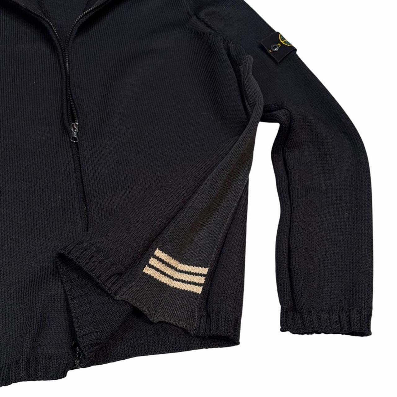 Stone island SS 2003 zip up knitted sweatshirt (XXL)