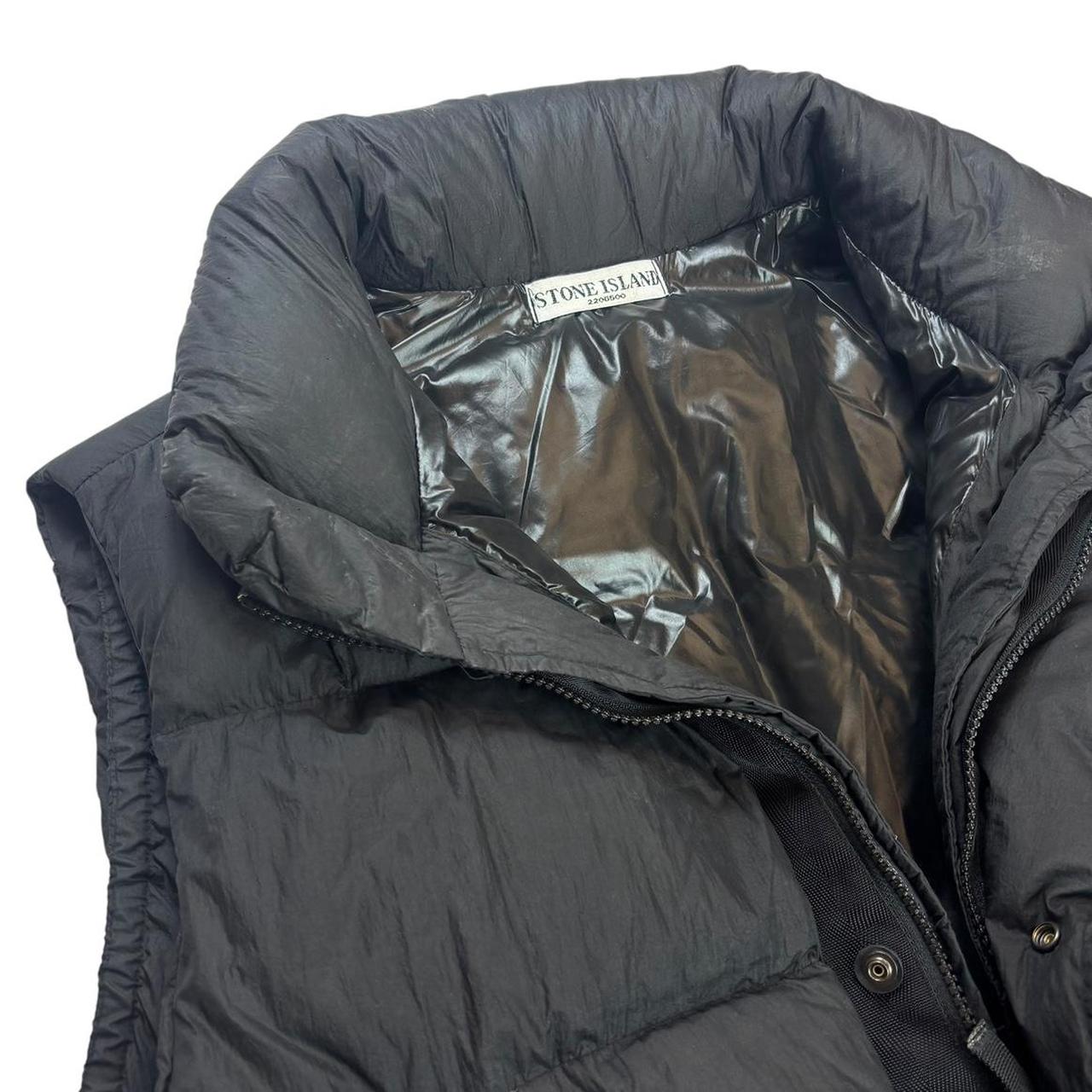 Stone island opaque nylon tela black down gilet (XXL)