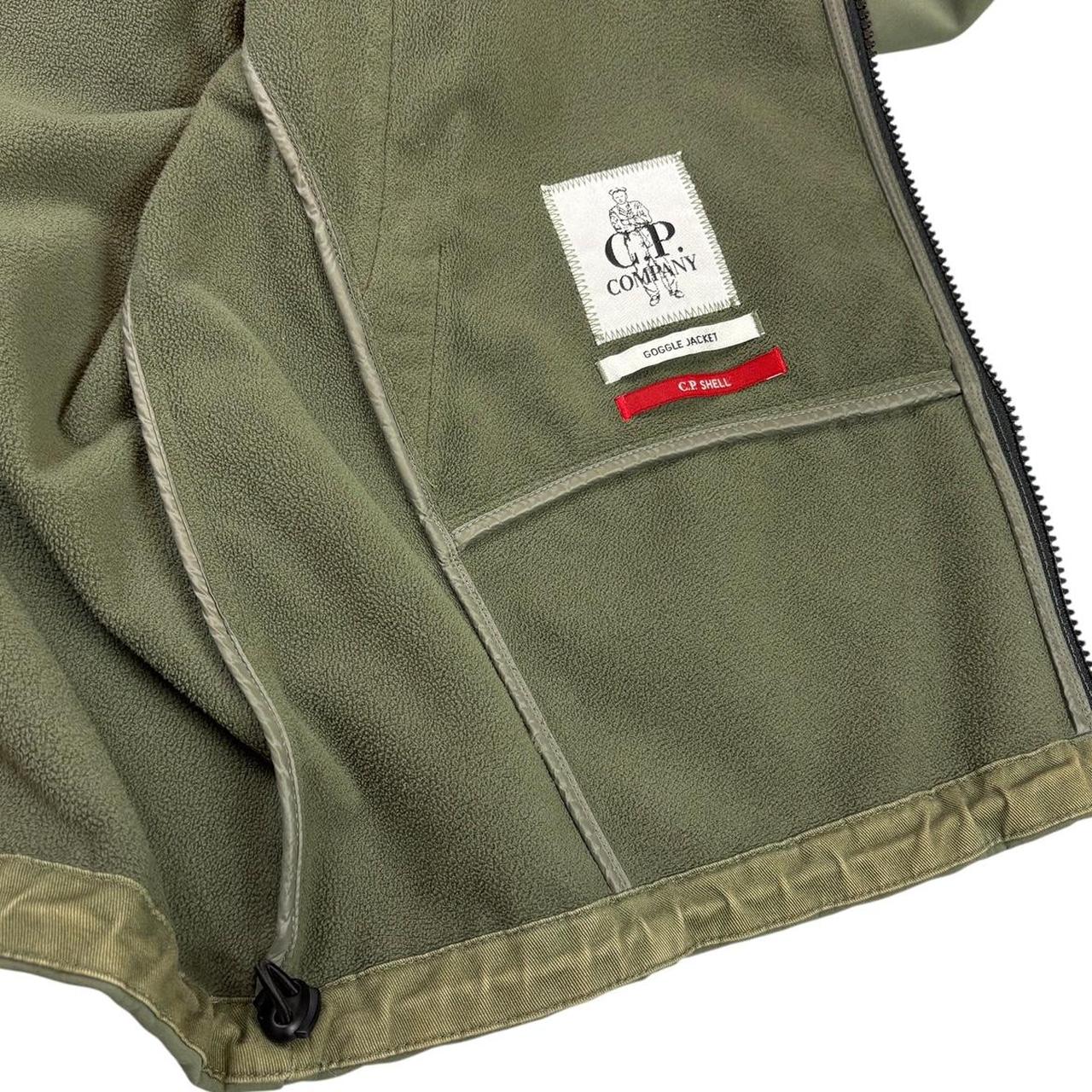 CP company khaki soft shell goggle jacket (XL)