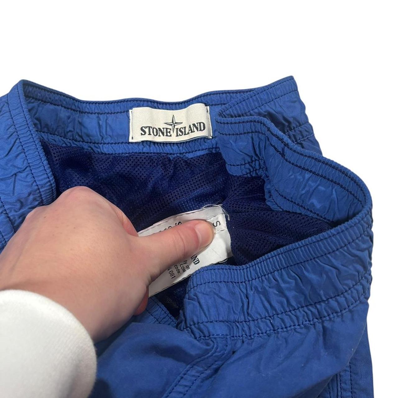 Stone island blue nylon metal swim shorts (S)