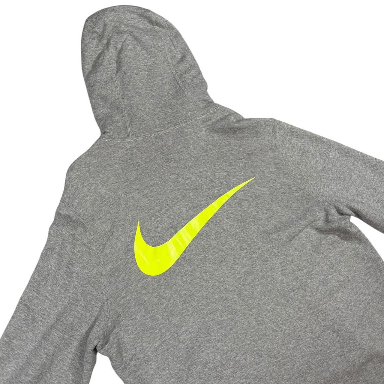 grey and neon nike hoodie