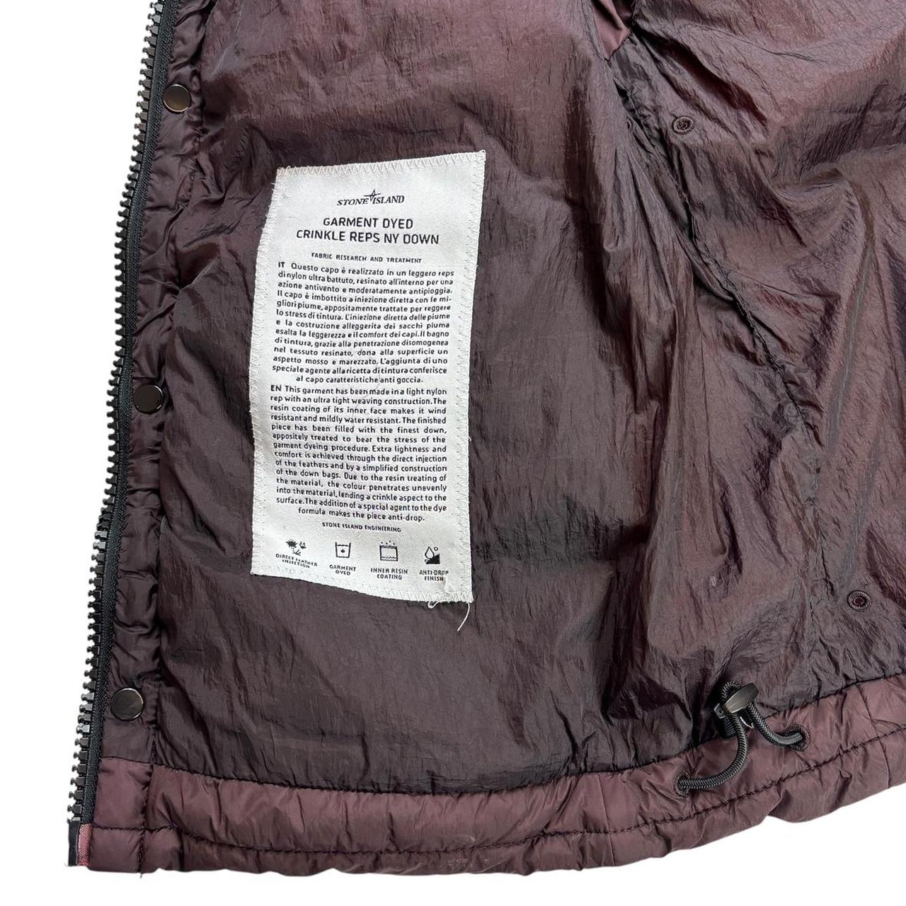 Stone island garment dyed crinkle reps down puffer gilet (M)