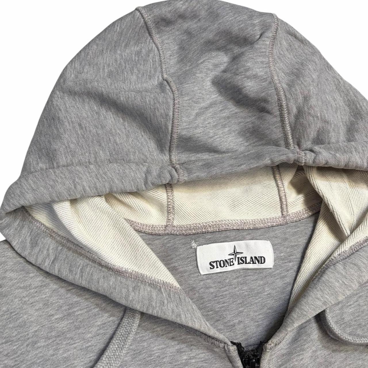Stone island grey zip up hoodie (XL)