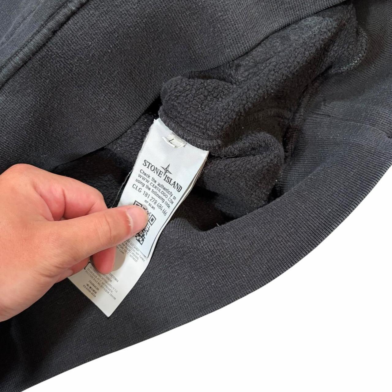 Stone island black pullover sweatshirt (L)