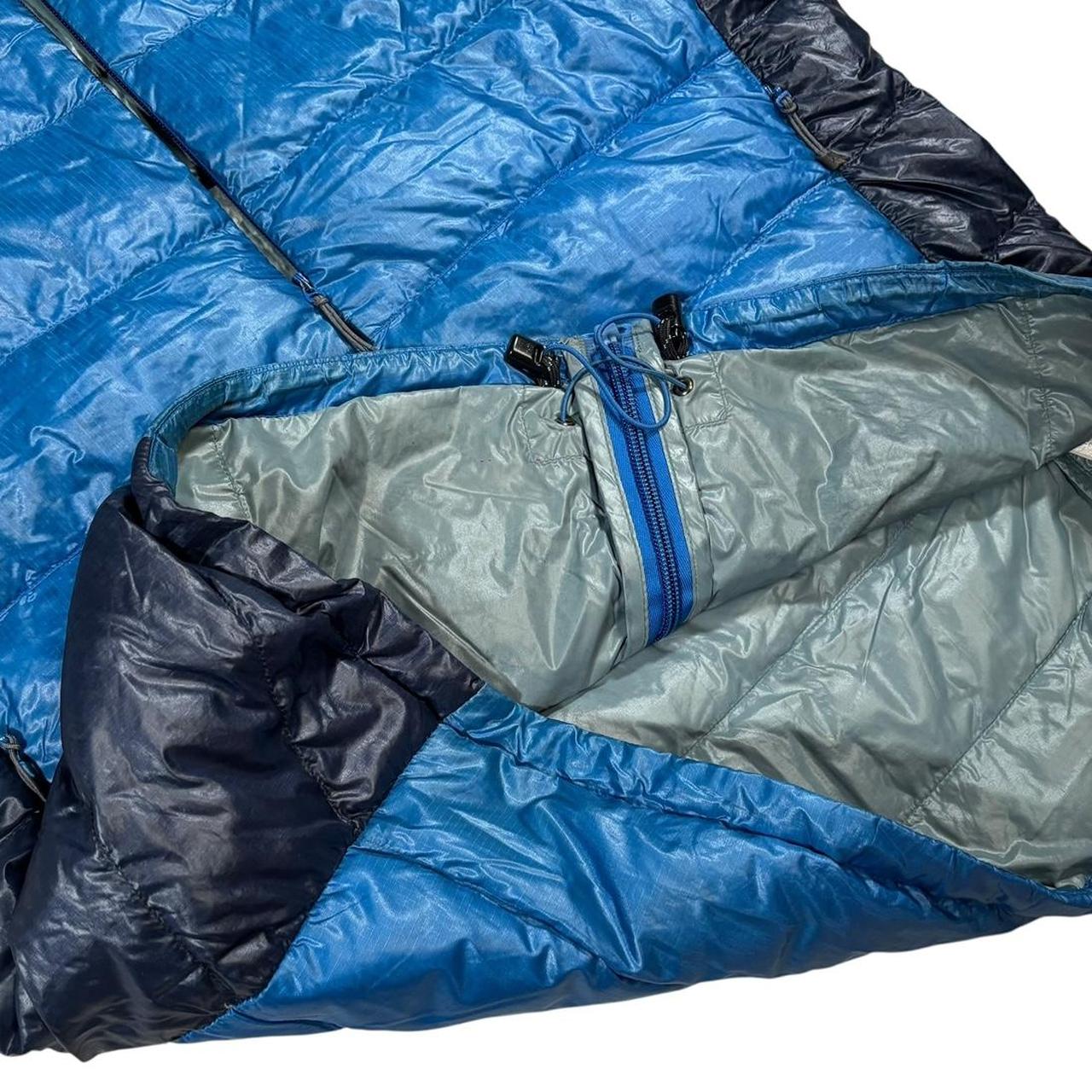 Montbell two tone blue down puffer jacket (M)