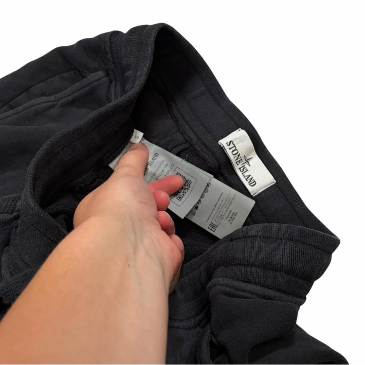 Stone island black joggers (S)