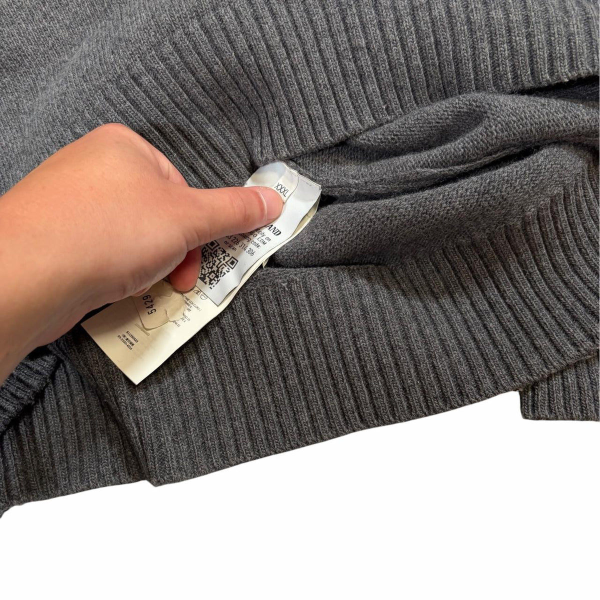 Stone island dark grey knitted pullover sweatshirt (XXXL)