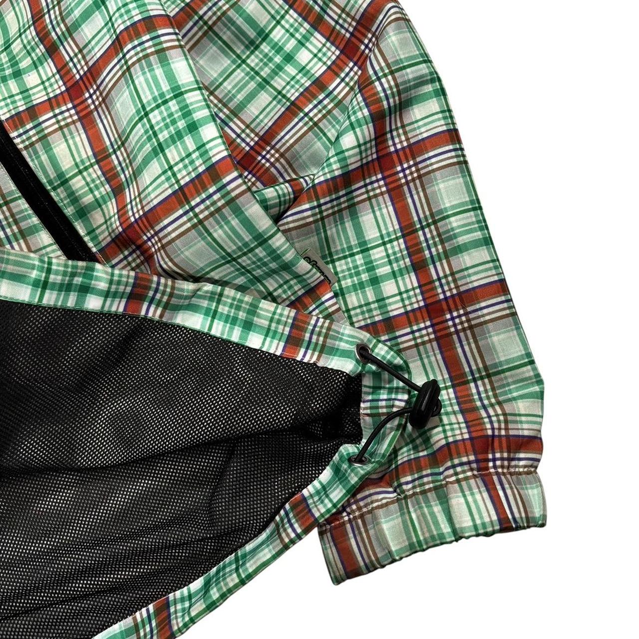 Always do what you should do green plaid windbreaker jacket (S)