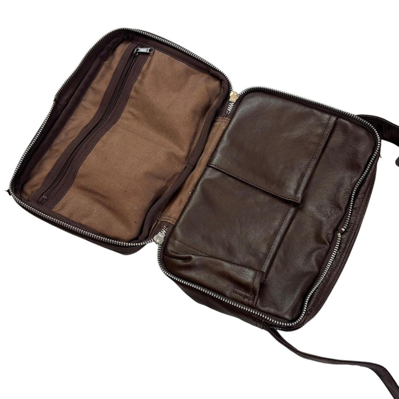 Porter Yoshida tanker leather crossbody side bag