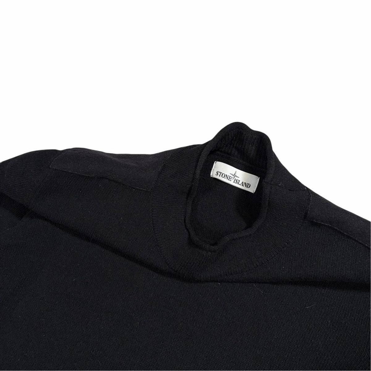 Stone island mock neck knit pullover sweatshirt (XL)
