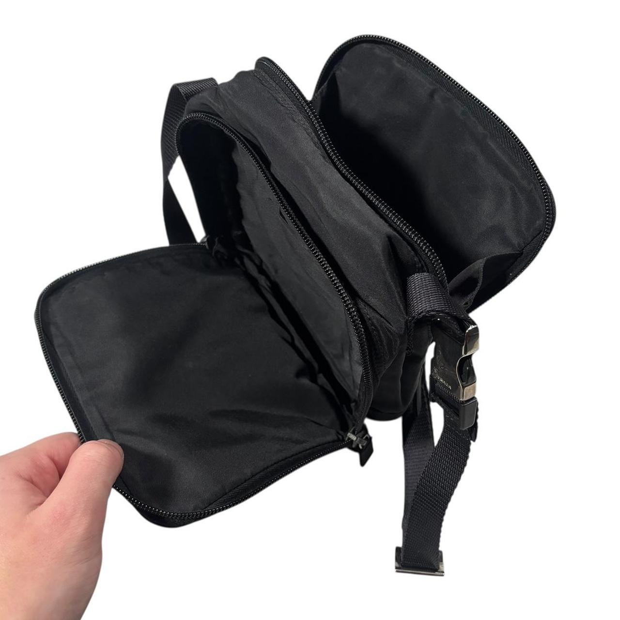 Prada black square crossbody side bag