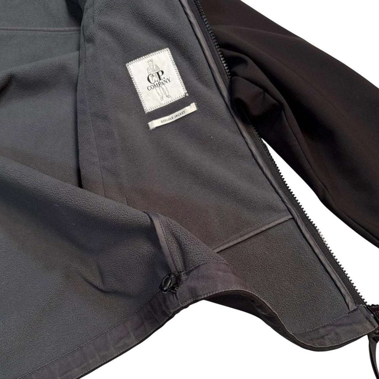 CP Company black soft shell goggle jacket (S)