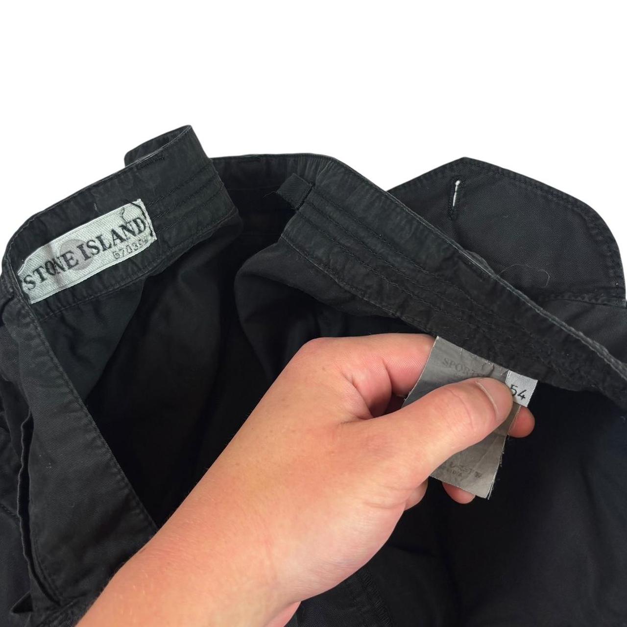 Stone island AW 2001 black cargo pocket trousers (M)