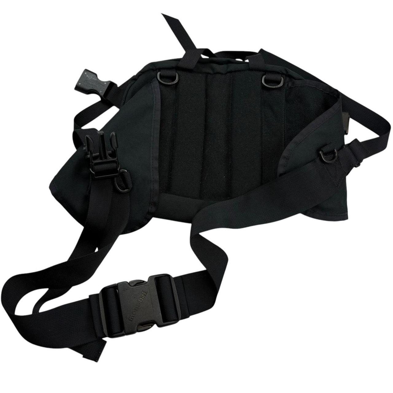 Montbell black crossbody side bag with waist strap
