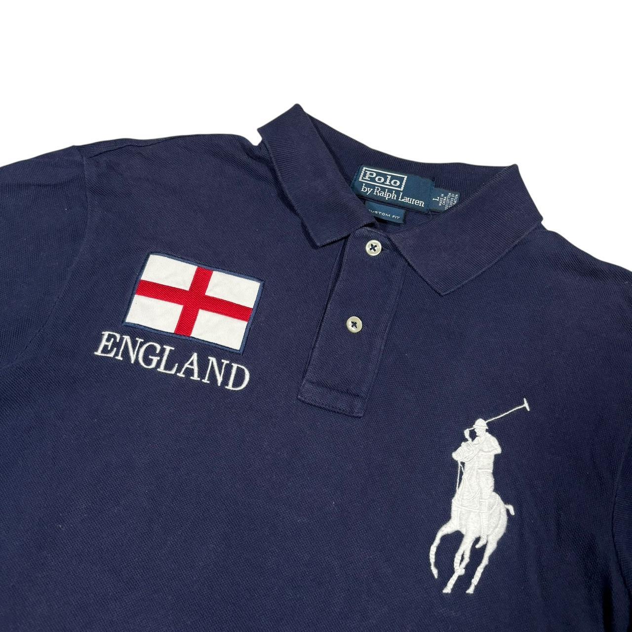 Ralph Lauren big pony chief keef style navy England polo shirt (L)