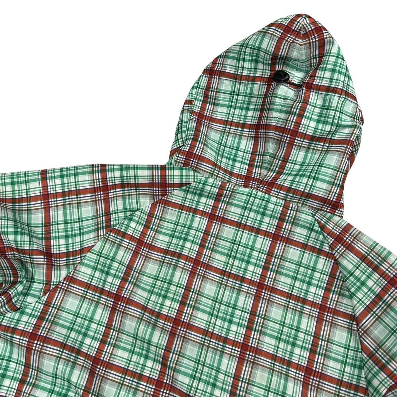 Always do what you should do green plaid windbreaker jacket (S)