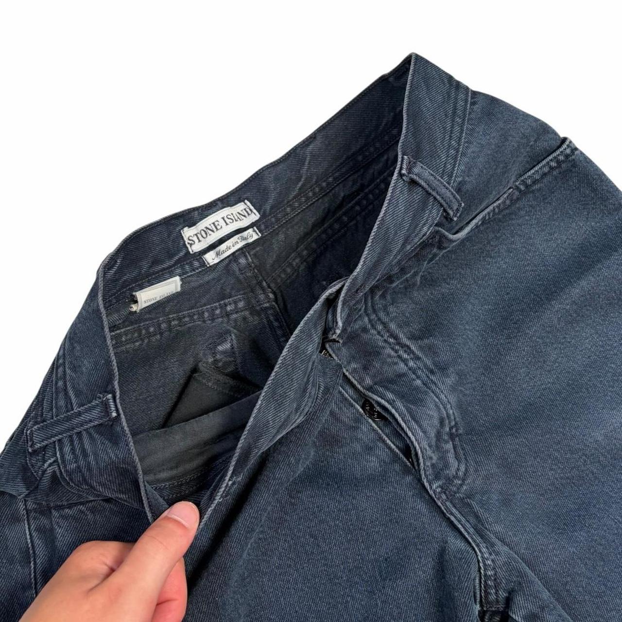Stone island AW 1994 Green edge patch denim jeans (S)