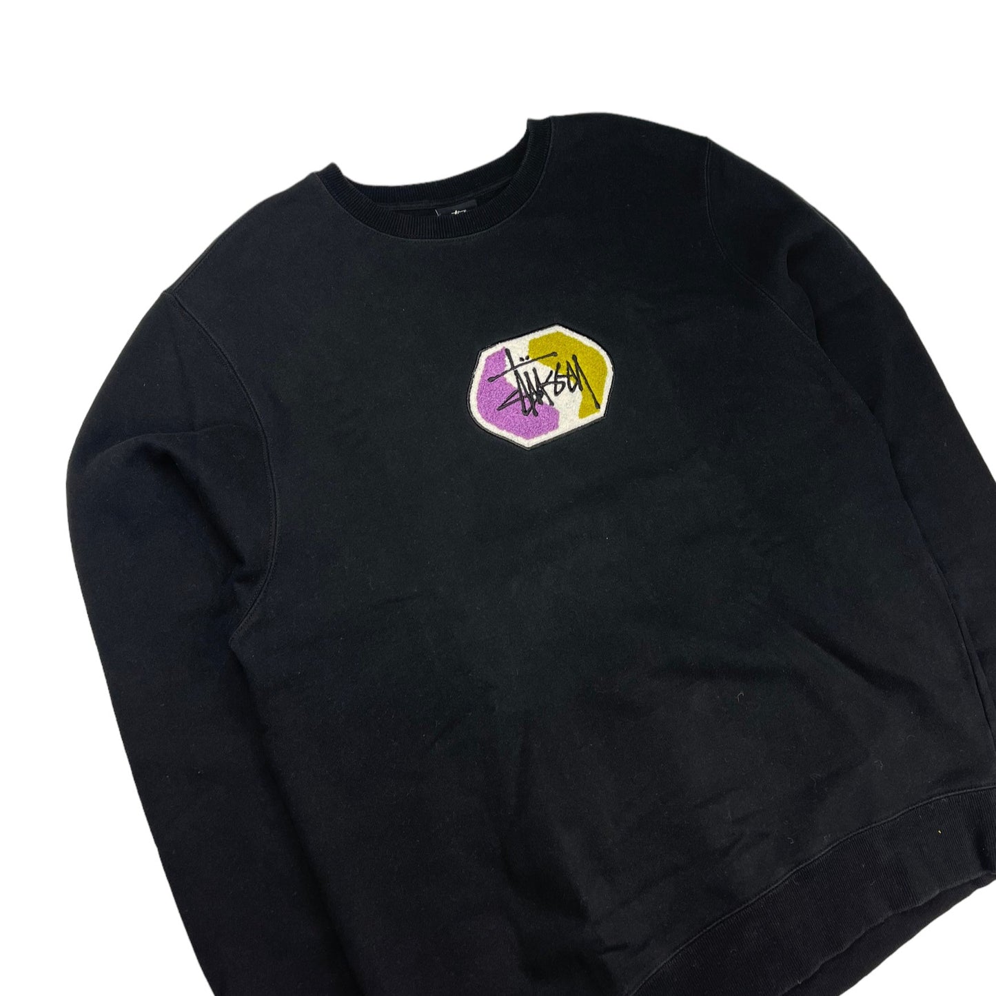 Stussy black pullover sweatshirt