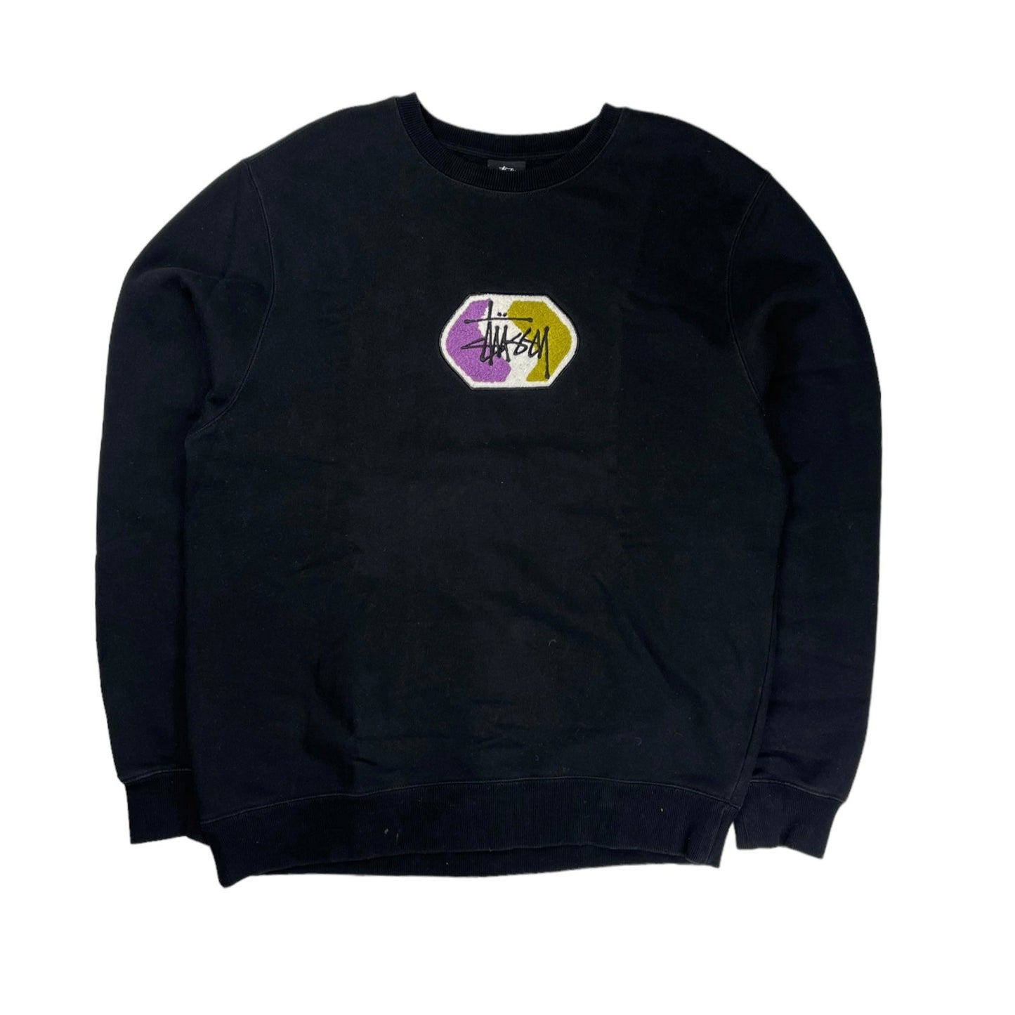 Stussy black pullover sweatshirt