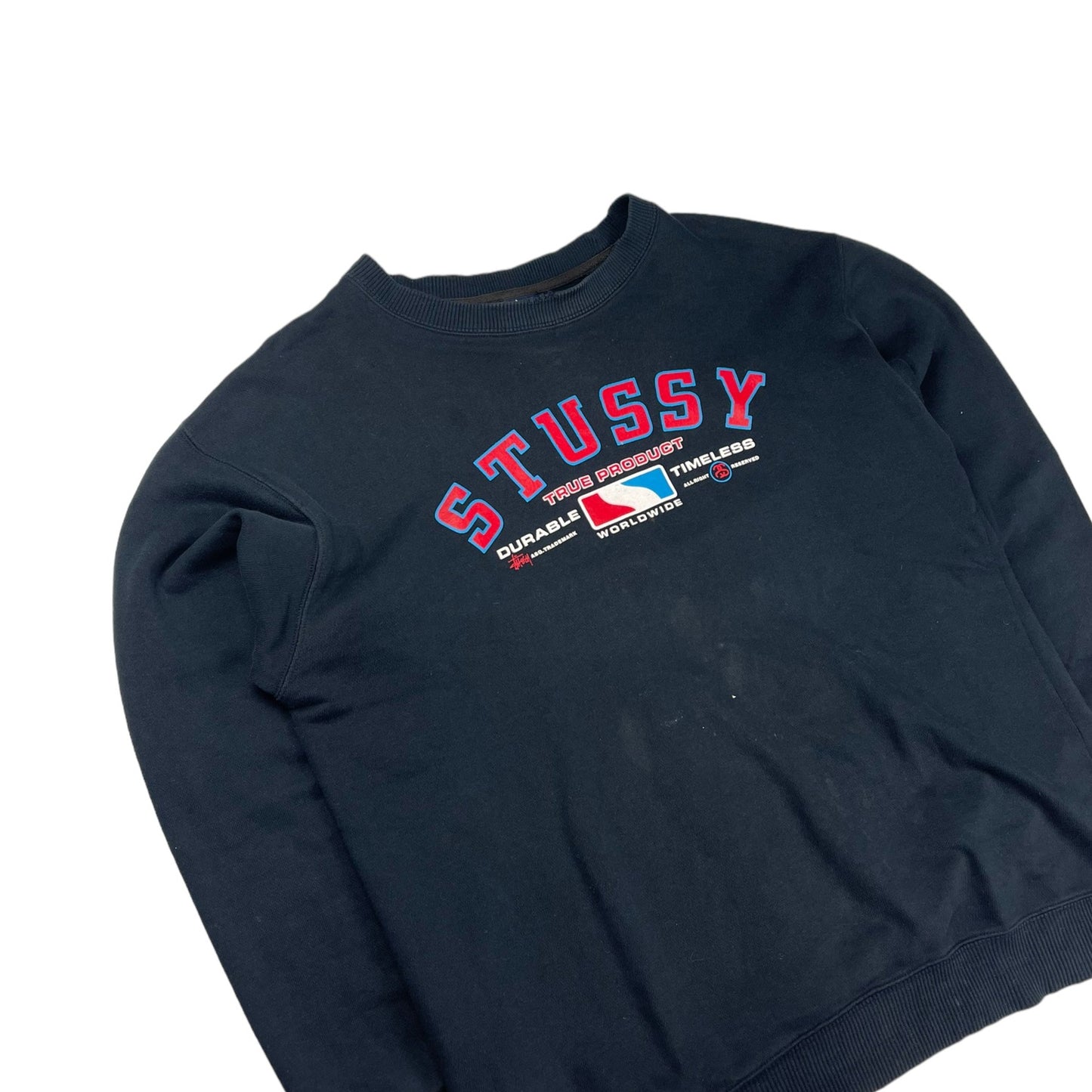 Vintage Stussy navy spellout pullover sweatshirt