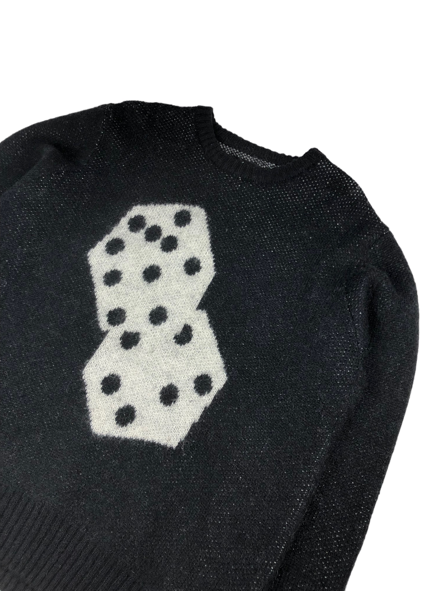 Stussy Mohair dice pullover knit sweatshirt